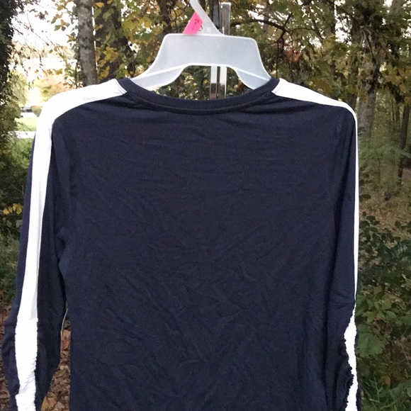 NWT Avia Blue & White Ruched Long Sleeve Tee XS - Picture 11 of 12
